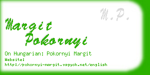 margit pokornyi business card